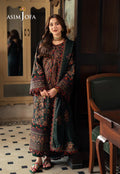 ASIM JOFA - 3PC Lawn Embroidered Shirt with Chiffon Dupatta (Unstitched) - RN-2422