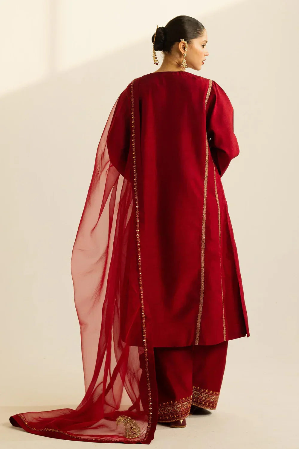 SAPPHIRE- 3PC Lawn Embroidered Shirt with Printed Chiffon Dupatta (Unstitched) - RN-2445