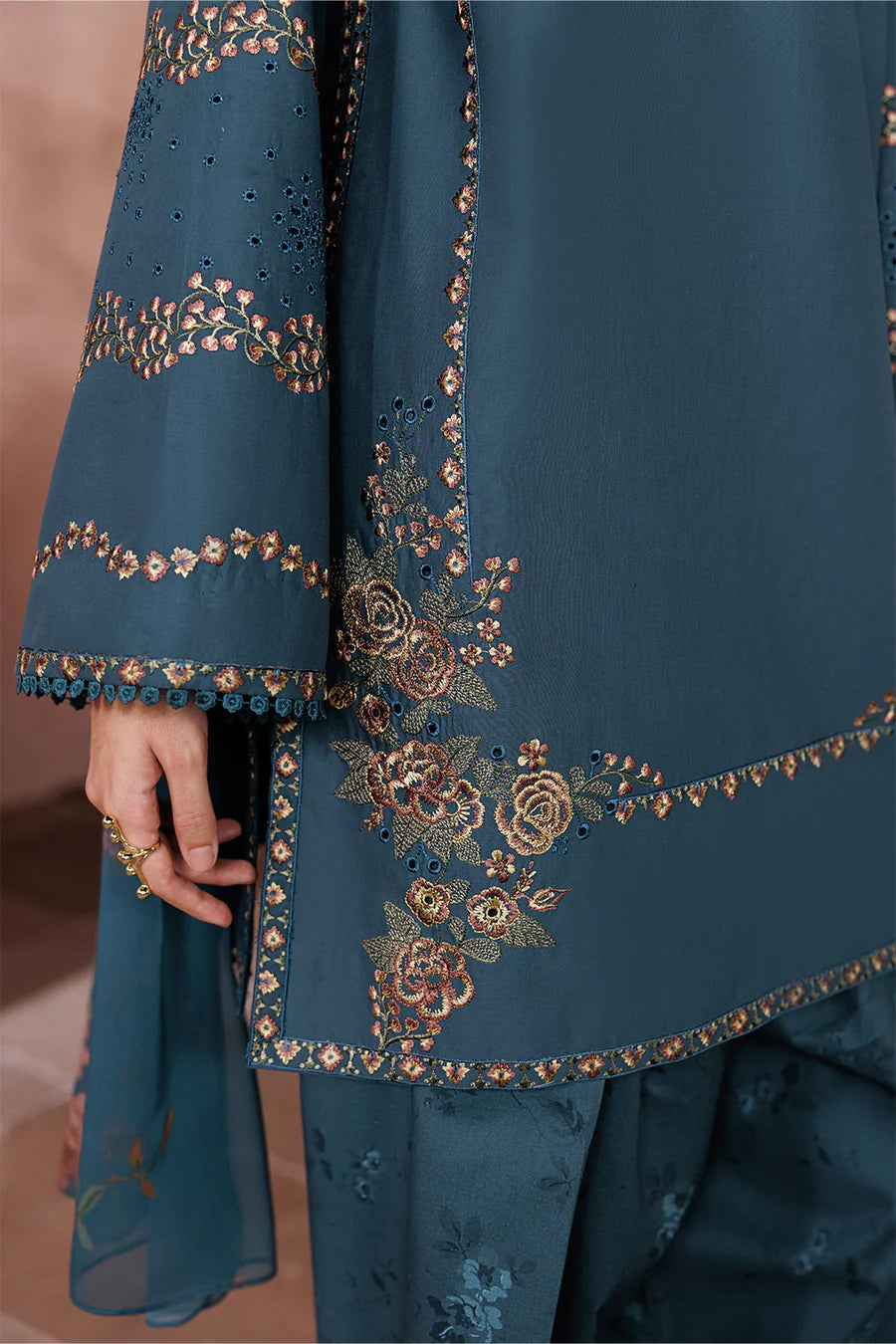 REENA- 3PC Lawn Shirt with Dupatta and trouser (unstitched) - RN-2463