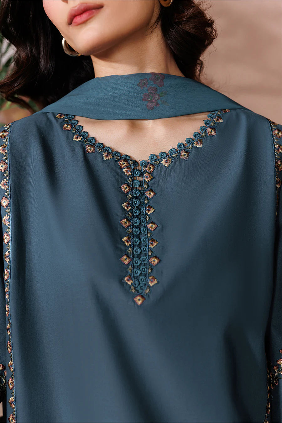REENA- 3PC Lawn Shirt with Dupatta and trouser (unstitched) - RN-2463