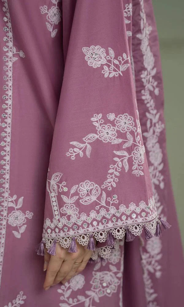 CROSS STITCH - 3PC Lawn Embroidered Shirt with Printed Chiffon Dupatta (Unstitched) - RN-2433