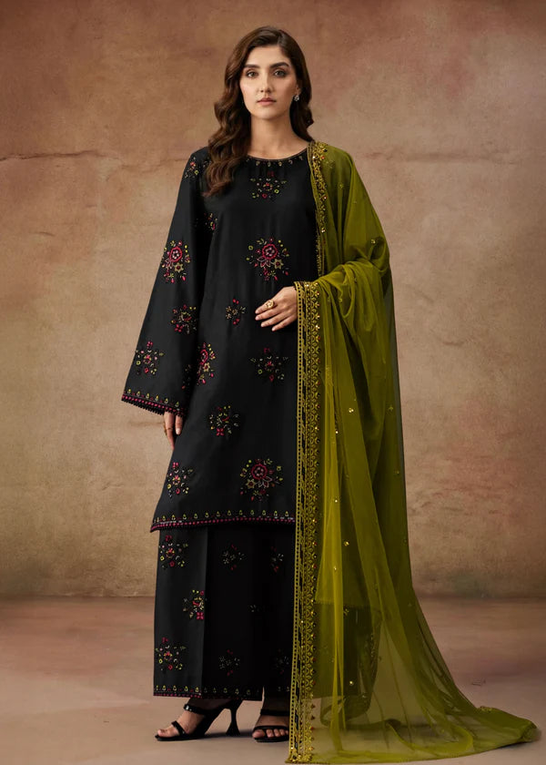 LAIRA-3PC Lawn Embroidered Shirt with Dupatta (Unstitched) - RN-2451