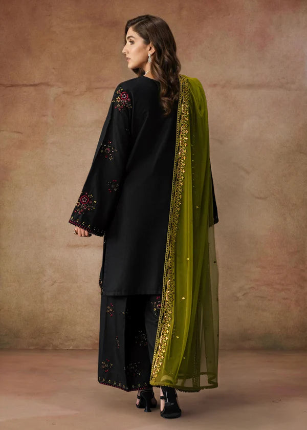 LAIRA-3PC Lawn Embroidered Shirt with Dupatta (Unstitched) - RN-2451