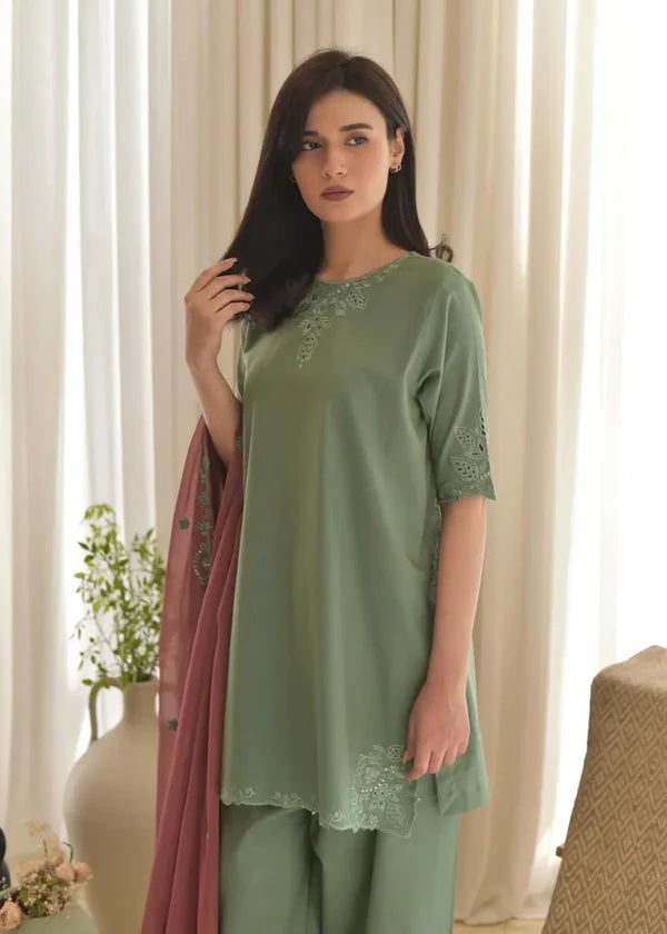 VIRRORA 3PC Lawn Embroidered Shirt with Dupatta (Unstitched) - RN-2450