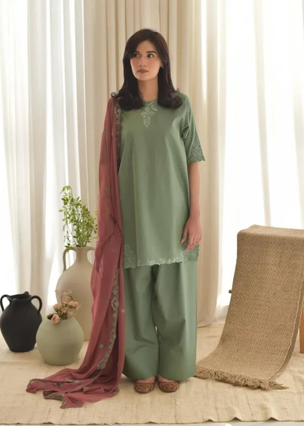 VIRRORA 3PC Lawn Embroidered Shirt with Dupatta (Unstitched) - RN-2450