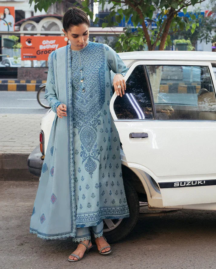 SAPPHIRE - 3PC Lawn Embroidered Shirt with Printed Chiffon Dupatta (Unstitched) - RN-2441