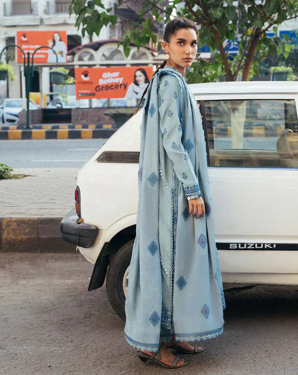 SAPPHIRE - 3PC Lawn Embroidered Shirt with Printed Chiffon Dupatta (Unstitched) - RN-2441