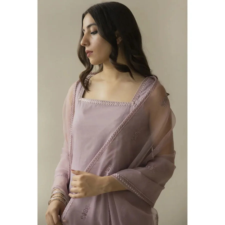 DYOT-3PC Lawn Embroidered Shirt with Dupatta (Unstitched) - RN-2452