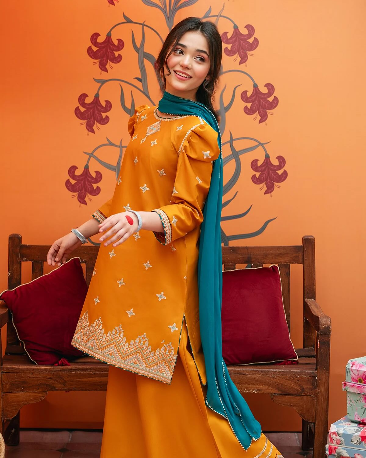 REENA-LAWN 3PC KIDS EMBROIDERY WEAR- RK 3101