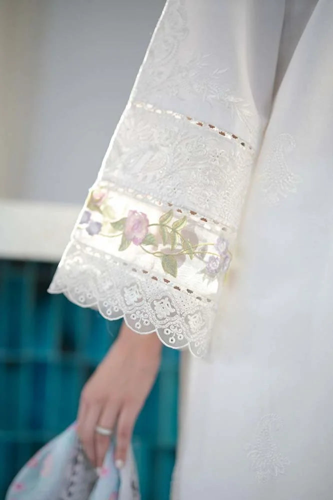 ANEELAS- 3PC Lawn Embroidered Shirt with Printed Chiffon Dupatta (Unstitched) - RN-2429