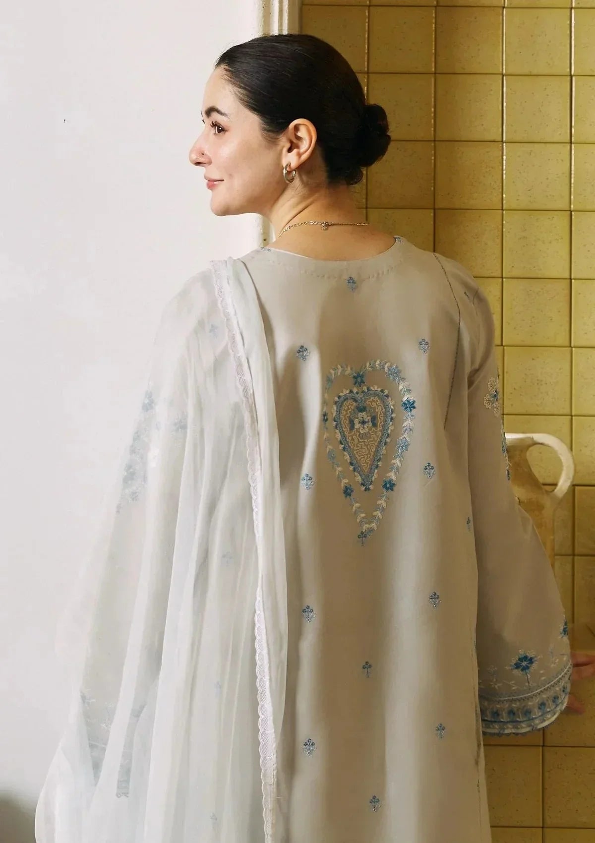 ZARA SHAHJAHAN COCO - 3PC Lawn Embroidered Shirt with Printed Chiffon Dupatta (Unstitched) - RN-2427