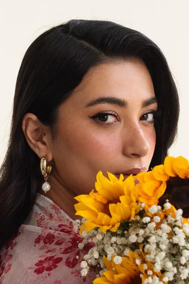 SAPPHIRE- 3PC Lawn Embroidered Shirt with Printed Chiffon Dupatta (Unstitched) - RN-2433