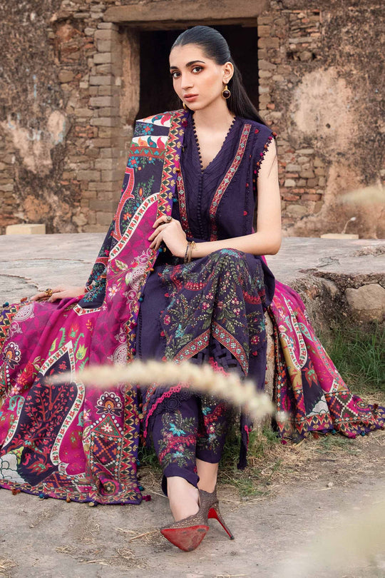 SAPPHIRE- 3PC Lawn Embroidered Shirt with Printed Chiffon Dupatta (Unstitched) - RN-2426