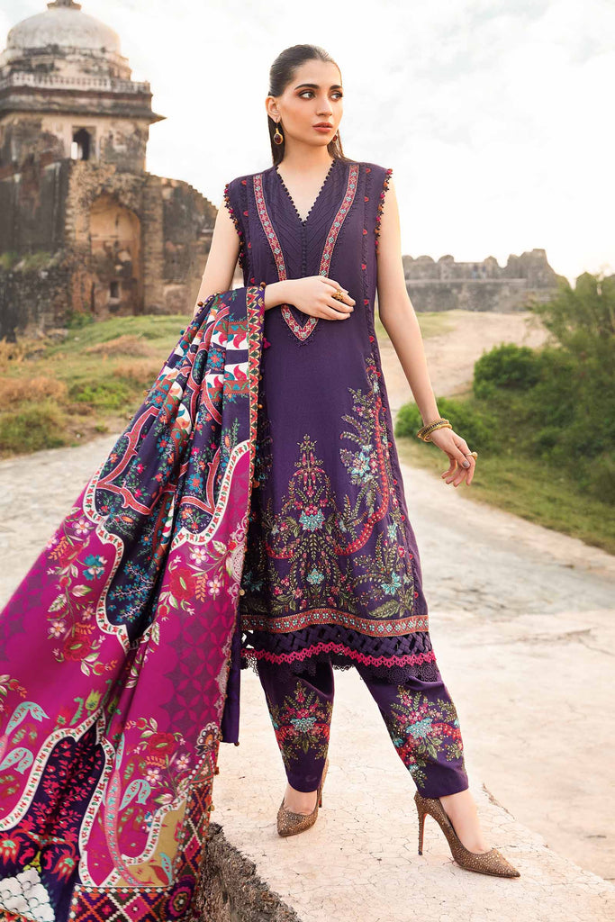 SAPPHIRE- 3PC Lawn Embroidered Shirt with Printed Chiffon Dupatta (Unstitched) - RN-2426