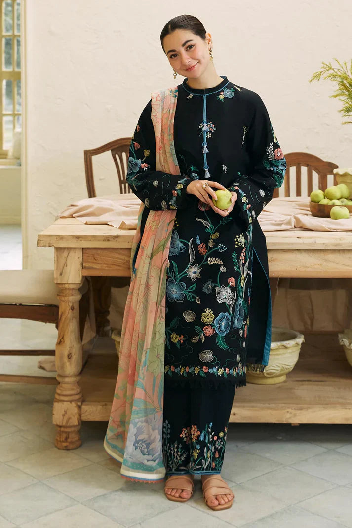 COCO - 3PC Lawn Embroidered Shirt with Printed Chiffon Dupatta (Unstitched) - RN-2424