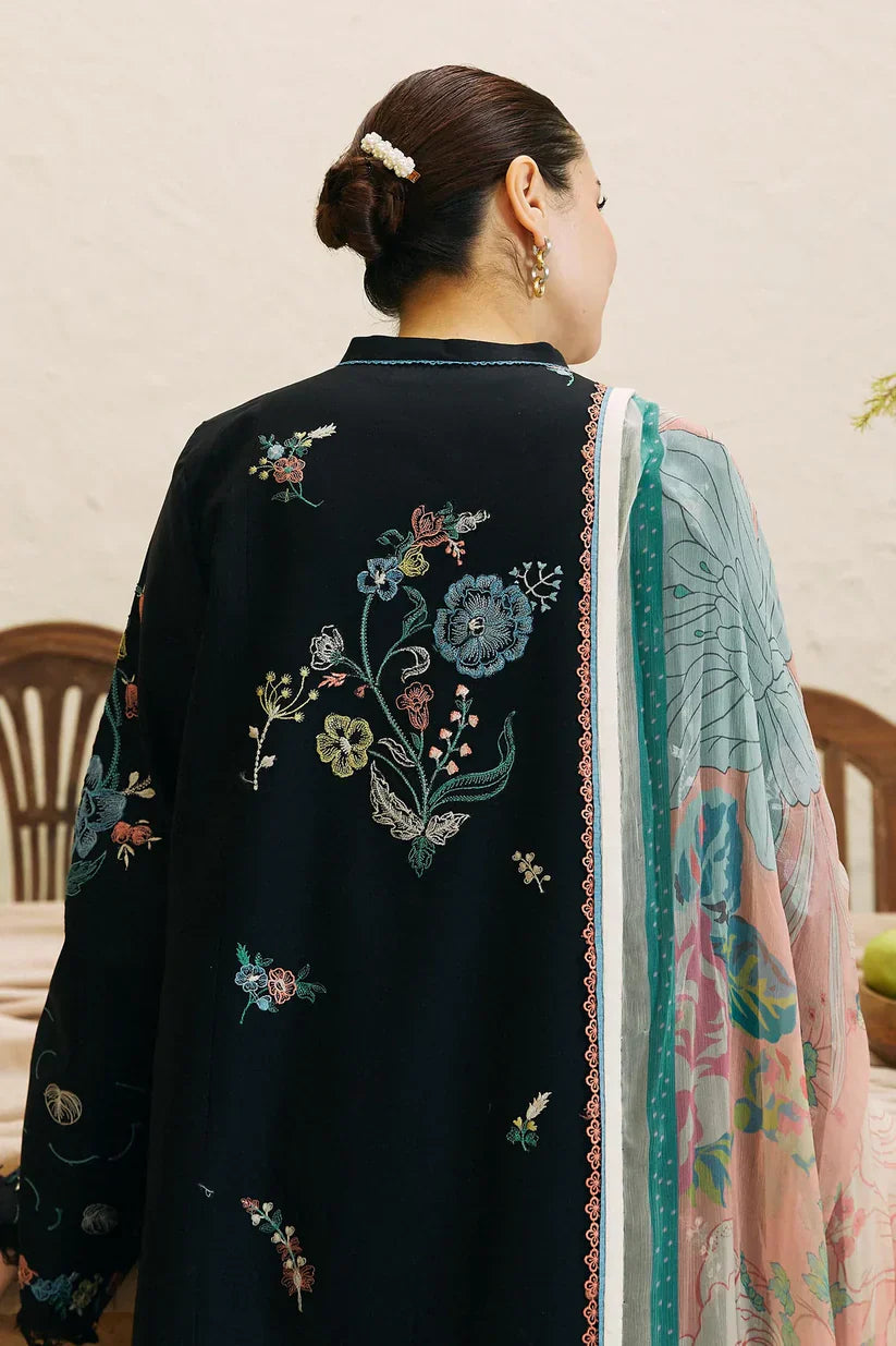 COCO - 3PC Lawn Embroidered Shirt with Printed Chiffon Dupatta (Unstitched) - RN-2424