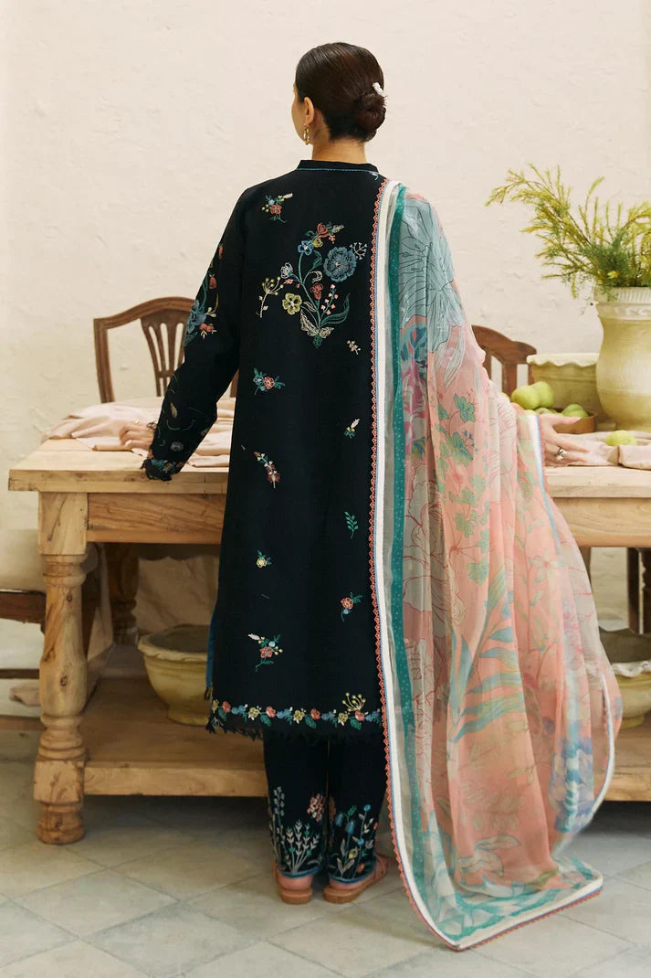 COCO - 3PC Lawn Embroidered Shirt with Printed Chiffon Dupatta (Unstitched) - RN-2424