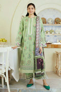 COCO ZARA SHAHJAHAN - 3PC Lawn Embroidered Shirt with Printed Chiffon Dupatta (Unstitched) - RN-2434