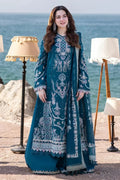 MARIA B  - 3PC Lawn Embroidered Shirt with Printed Chiffon Dupatta (Unstitched) - RN-2443