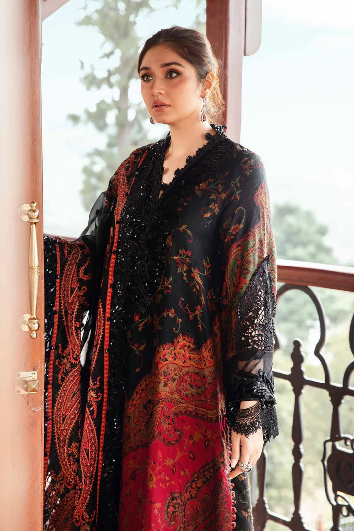 MARIA B -3PC Lawn Embroidered Shirt with Dupatta (Unstitched) - RN-2458