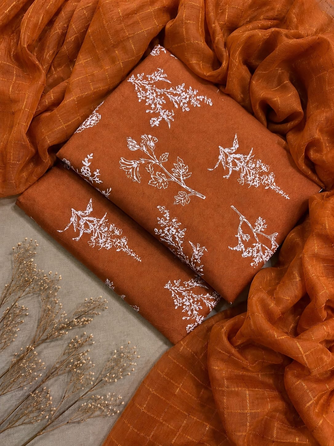 PREMIUM 3PC LAWN WITH DOBBY DUPATTA ALLOVER -9806