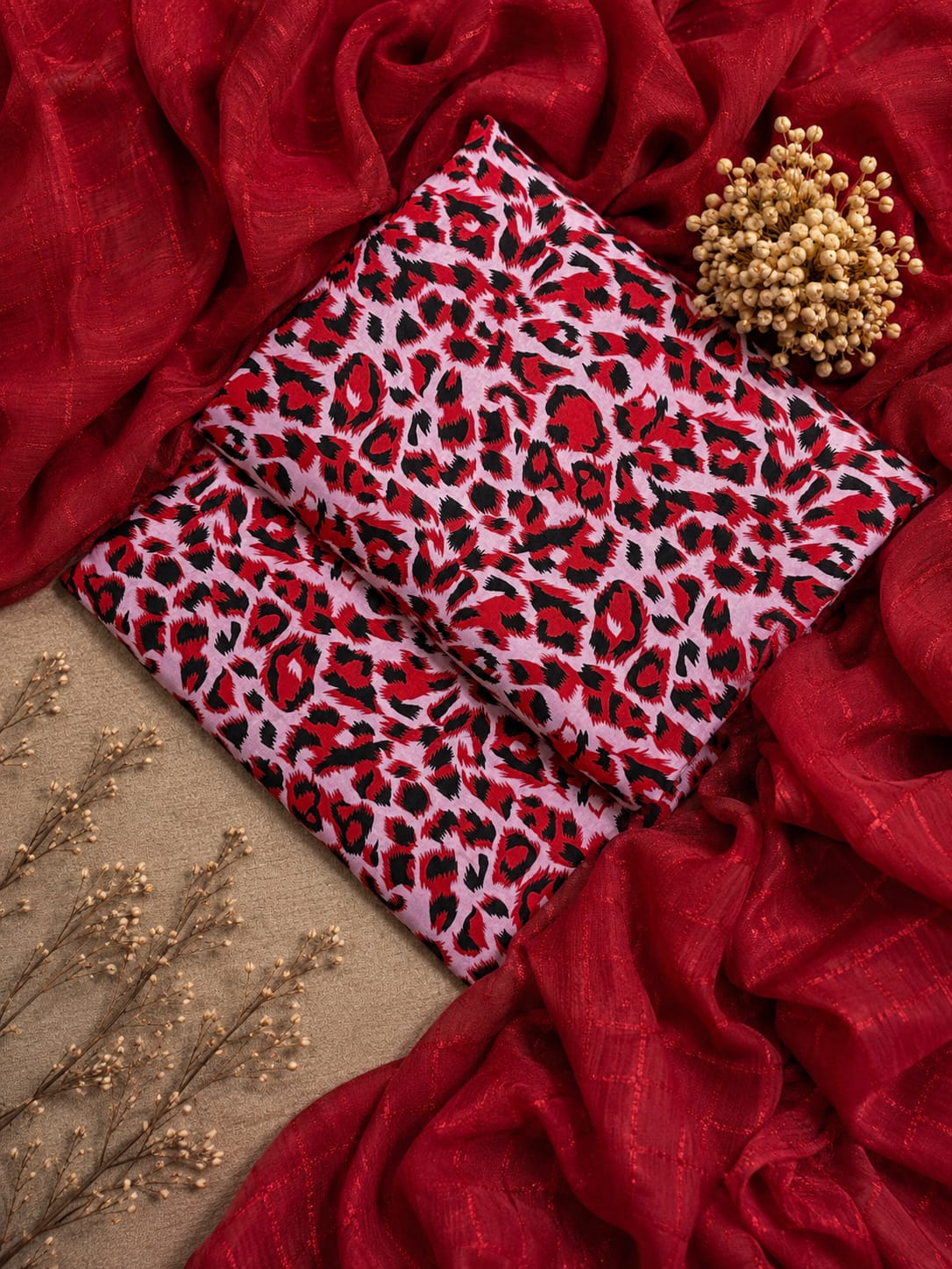 PREMIUM 3PC LAWN WITH DOBBY DUPATTA ALLOVER -9808
