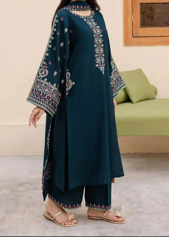 BATIK- 3PC Lawn Embroidered Shirt with Printed Chiffon Dupatta (Unstitched) - RN-2425