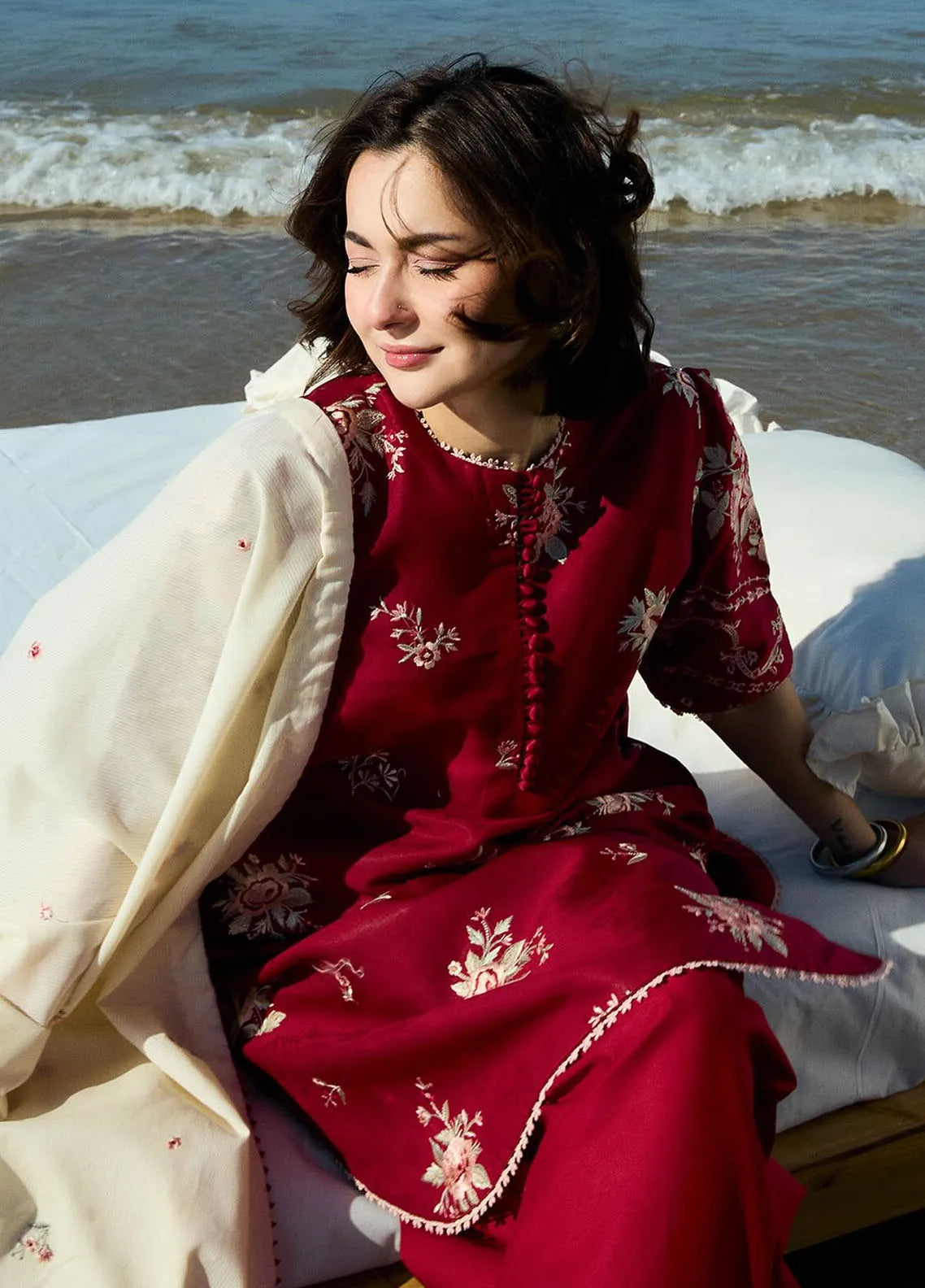 ZARA SHAHJAHAN - 3PC Lawn Embroidered Shirt with Printed Chiffon Dupatta (Unstitched) - RN-2419