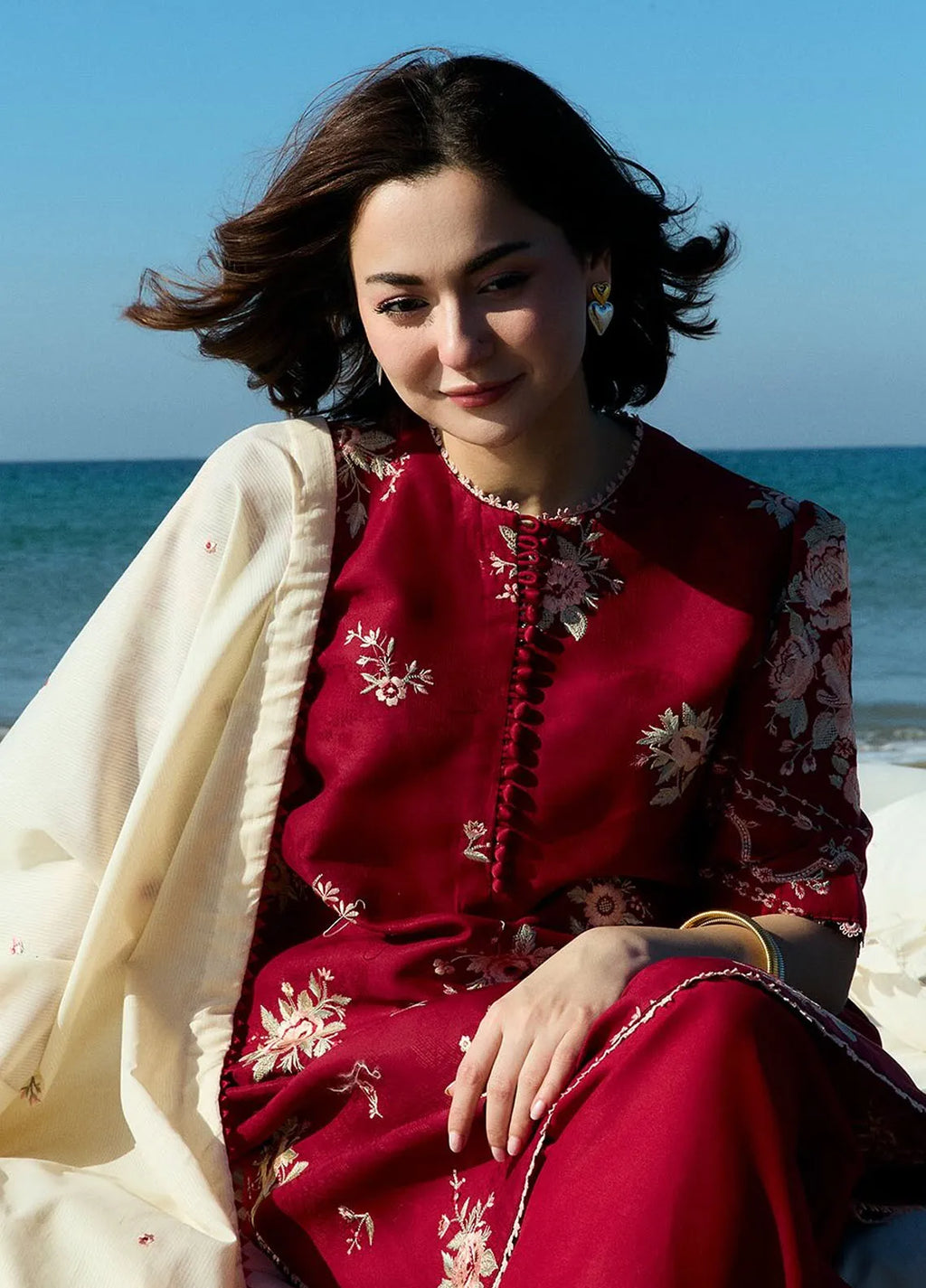 ZARA SHAHJAHAN - 3PC Lawn Embroidered Shirt with Printed Chiffon Dupatta (Unstitched) - RN-2419