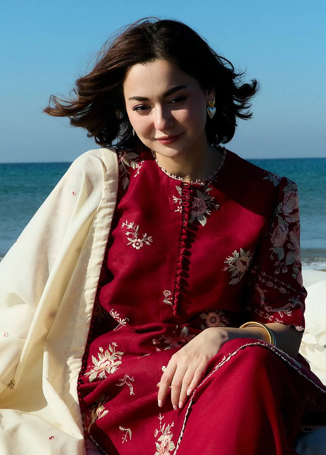 ZARA SHAHJAHAN - 3PC Lawn Embroidered Shirt with Printed Chiffon Dupatta (Unstitched) - RN-2419