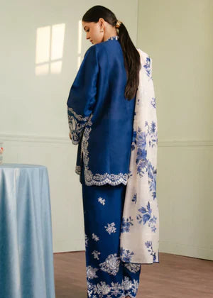 COCO -3PC Unstitched Dhanak Embroidered Shirt with Dhanak Embroidered Dupatta and Trouser -DN1814