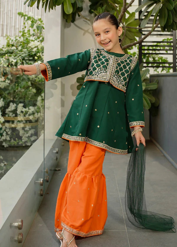 REENA-LAWN 3PC KIDS EMBROIDERY WEAR- RK 3109