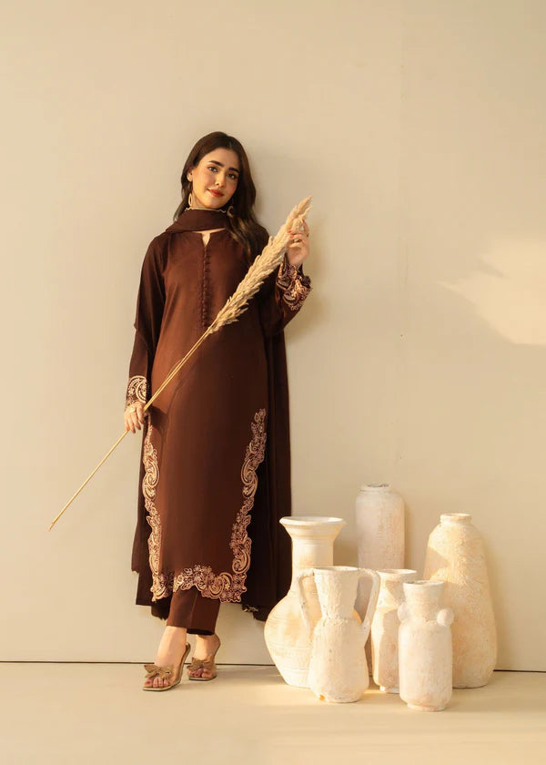 LAAM - 3PC Lawn Embroidered Shirt with Dupatta (Unstitched) - RN-2447