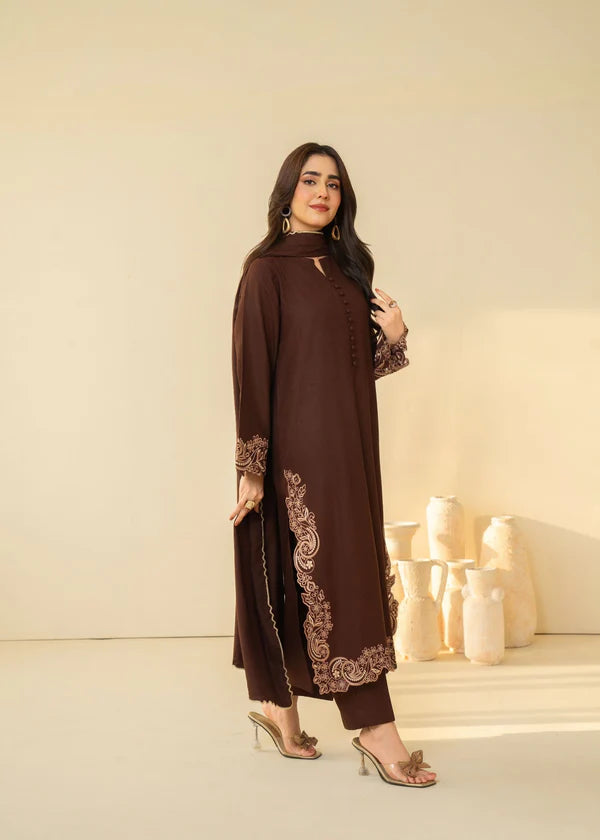 LAAM - 3PC Lawn Embroidered Shirt with Dupatta (Unstitched) - RN-2447
